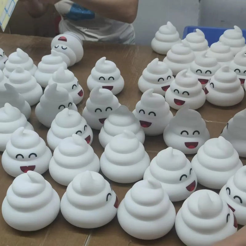 Bluejw Shit-Shaped LED Night Light - Rechargeable Silicone Mini Sleep Lamp - Touch Control Bedroom Light - Image 5